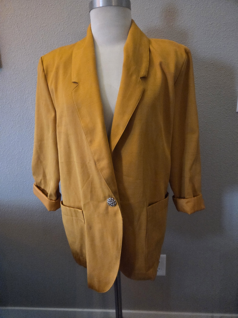 Vintage 80s 90s Mustard Blazer